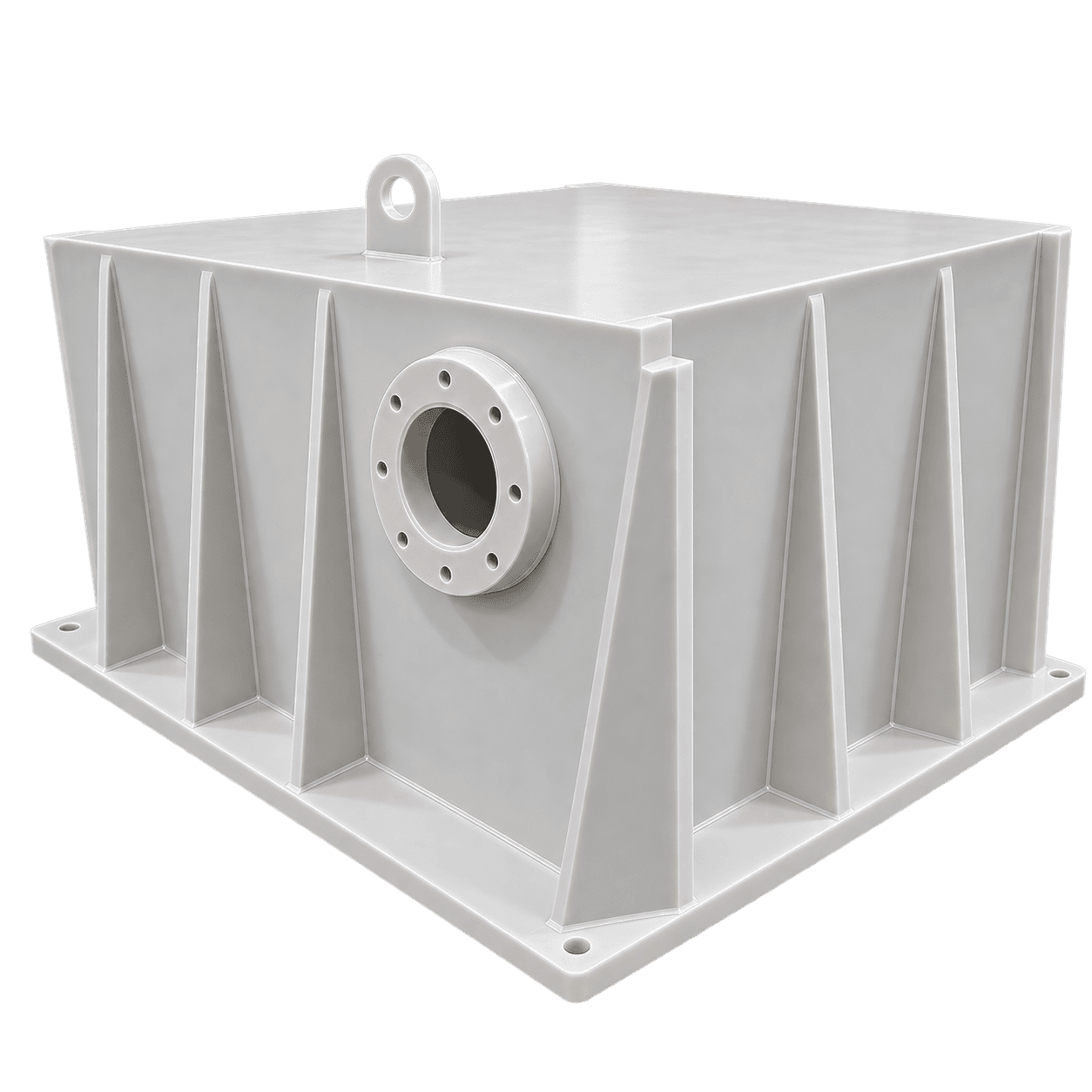 Custom-fabricated plastic box