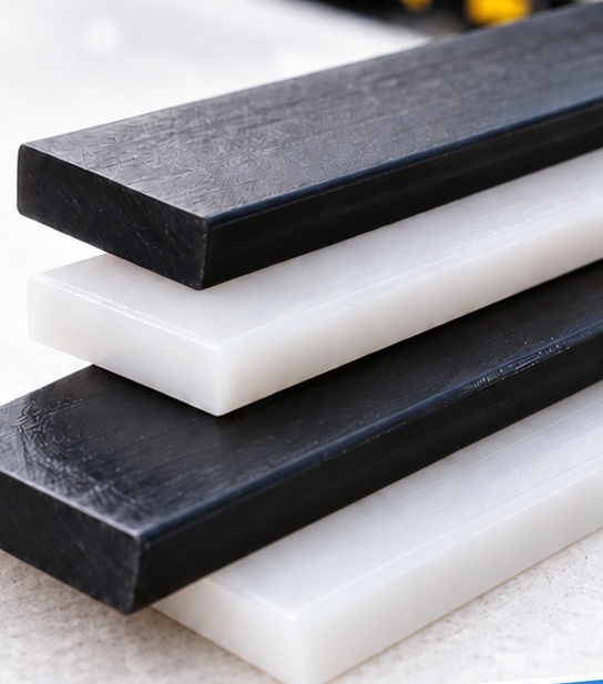 Black and white HDPE strips